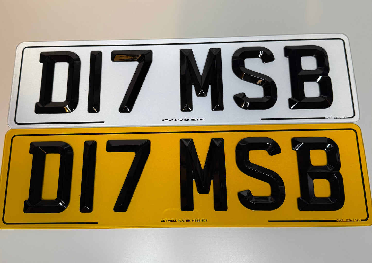 4D Bevel/ Retro Number Plates