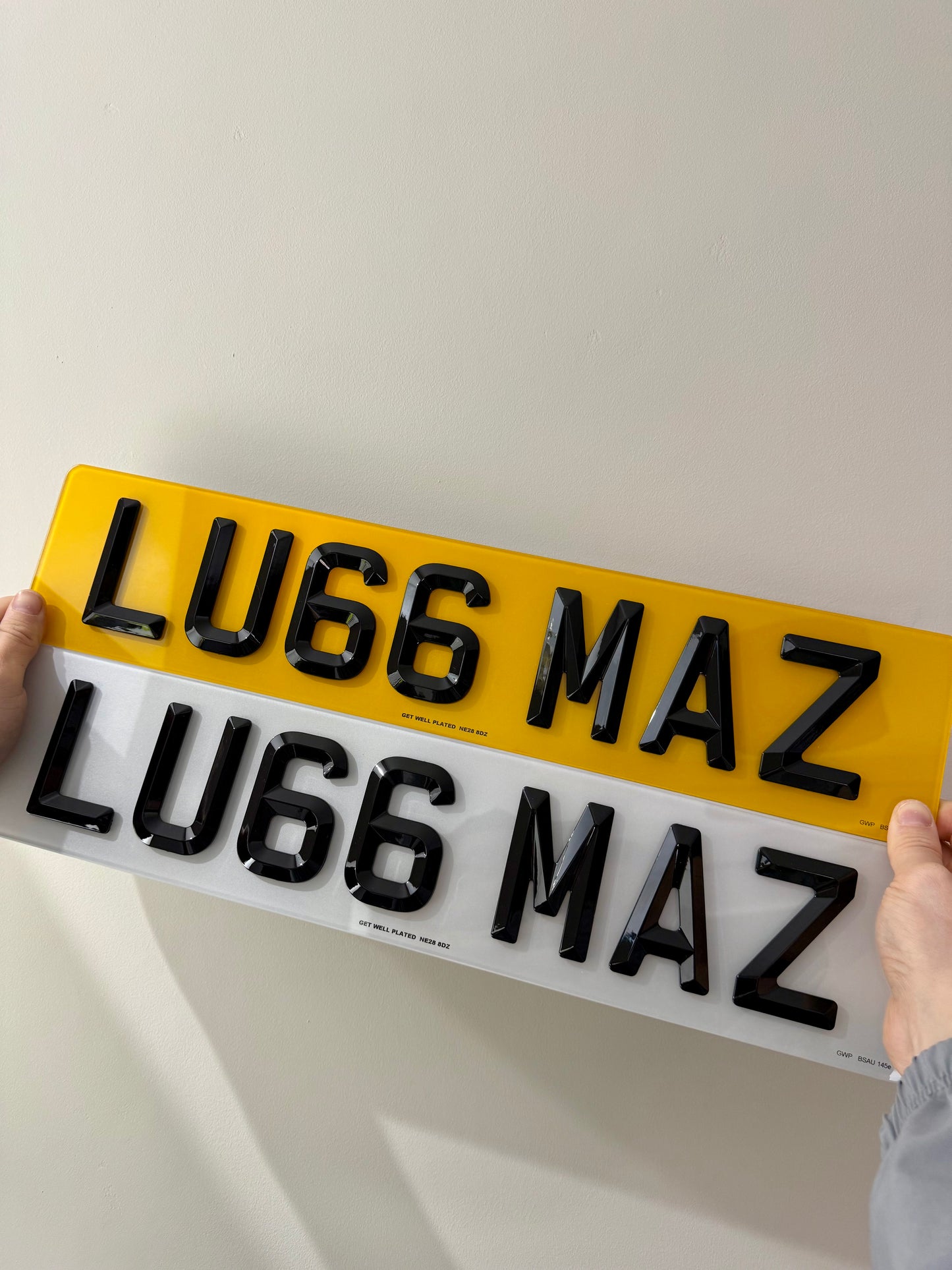 4D Bevel/ Retro Number Plates