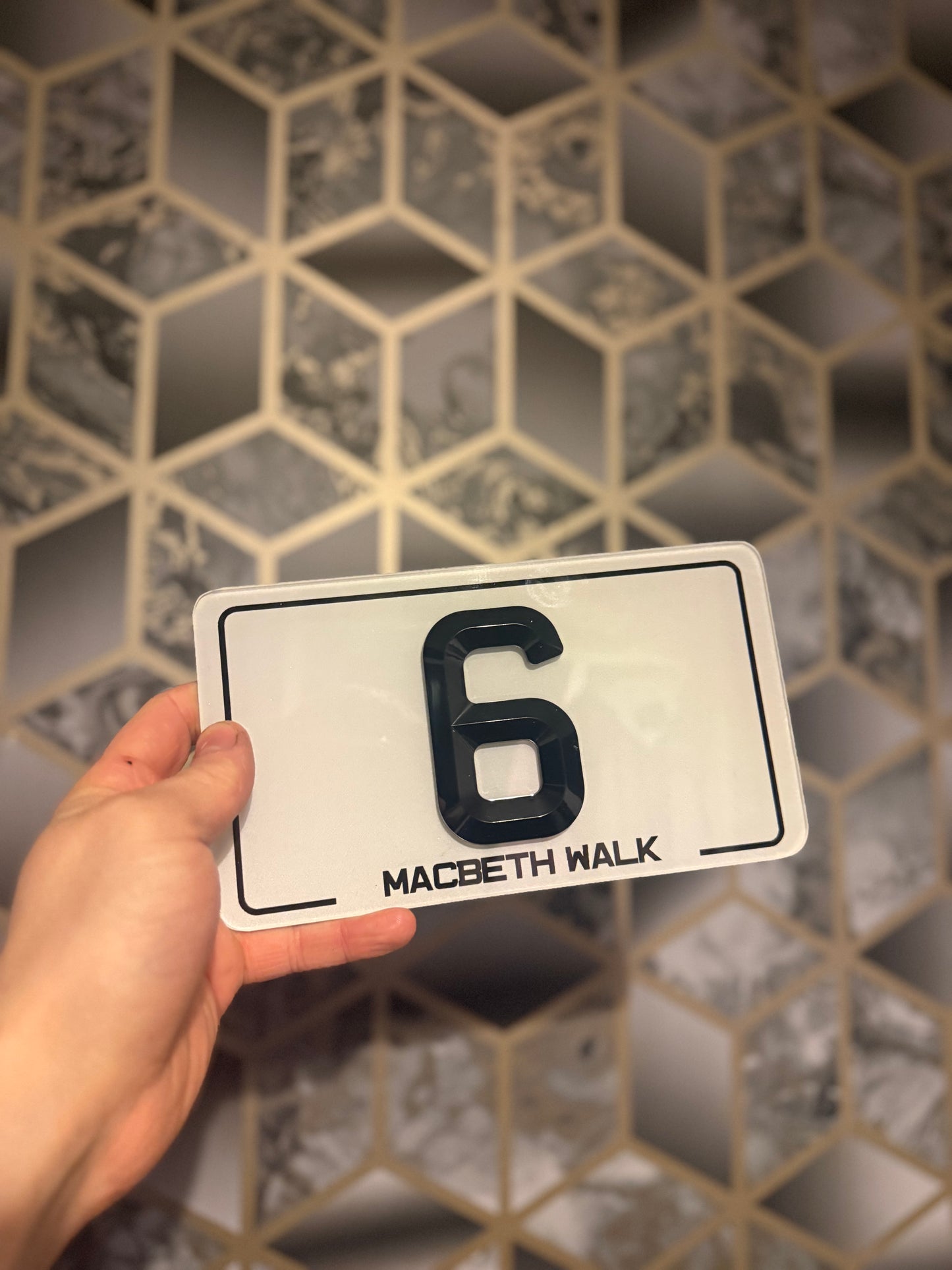 Number Plate Style House/ Door plaque