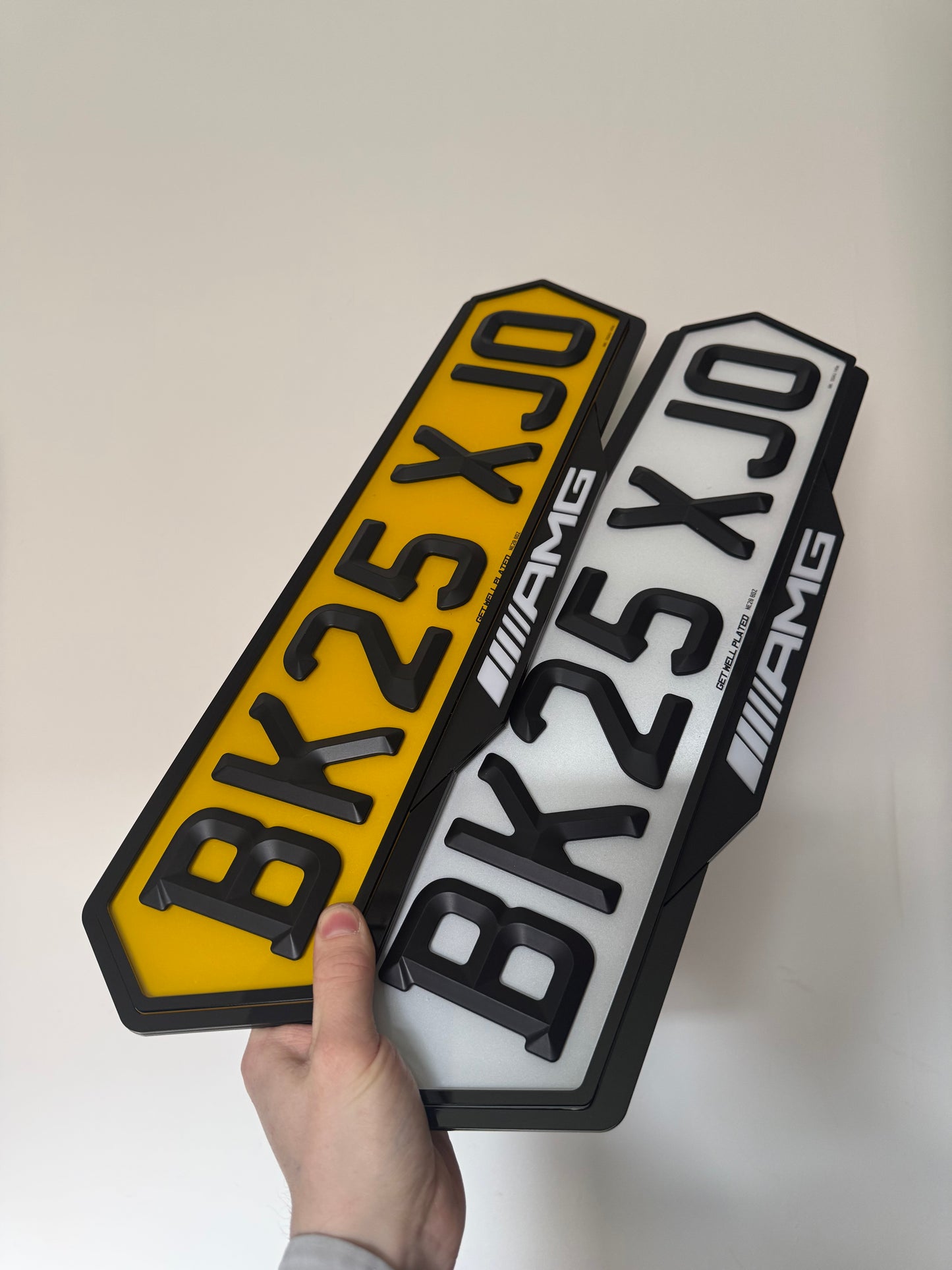 Ultimate Custom Number Plate + Luxury Number Plate Surround / Holder Set