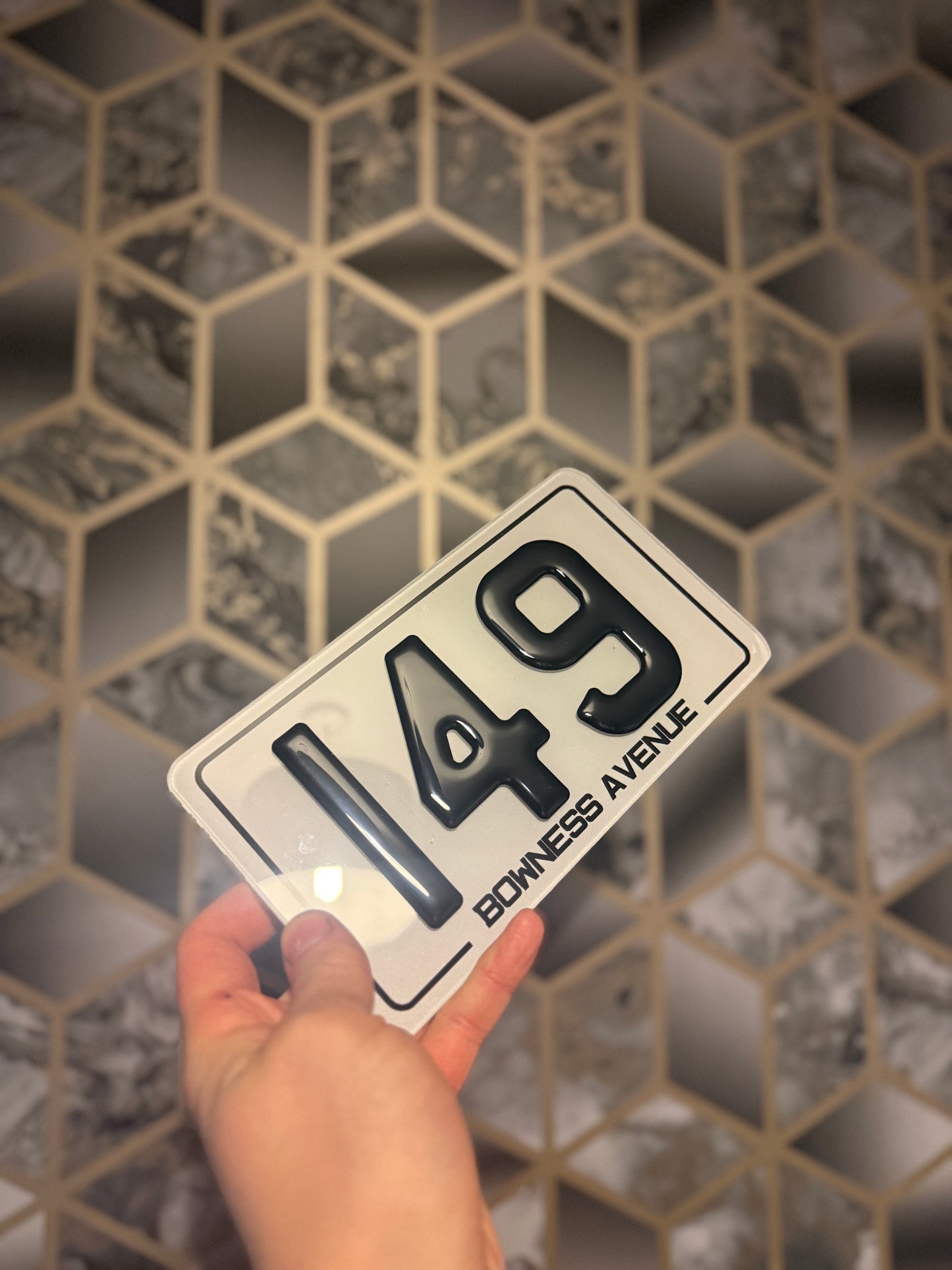 Number Plate Style House/ Door plaque