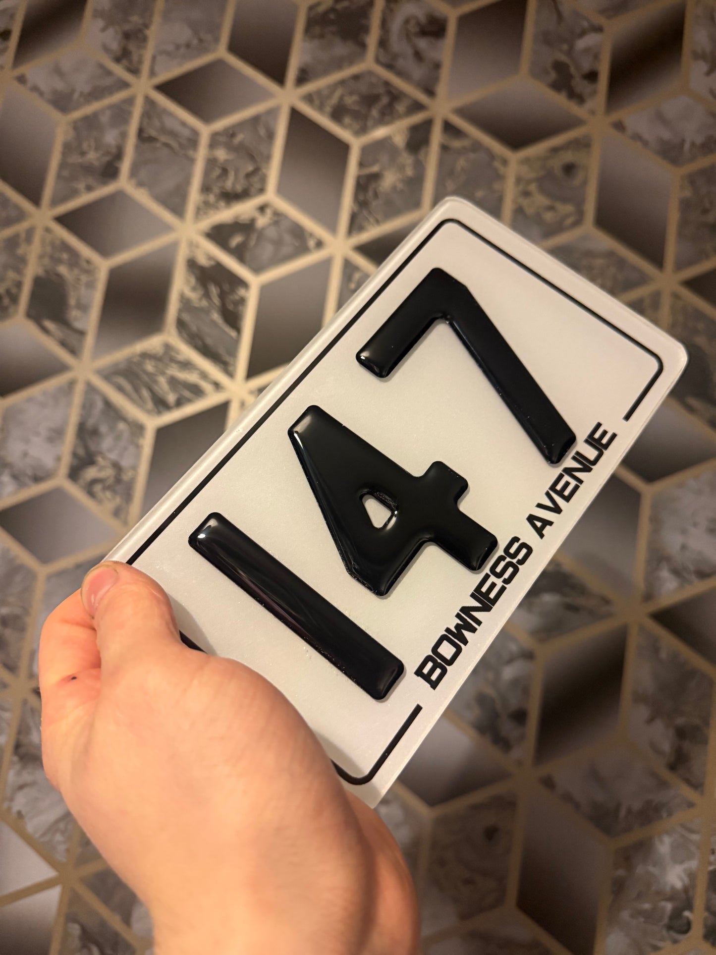 Number Plate Style House/ Door plaque