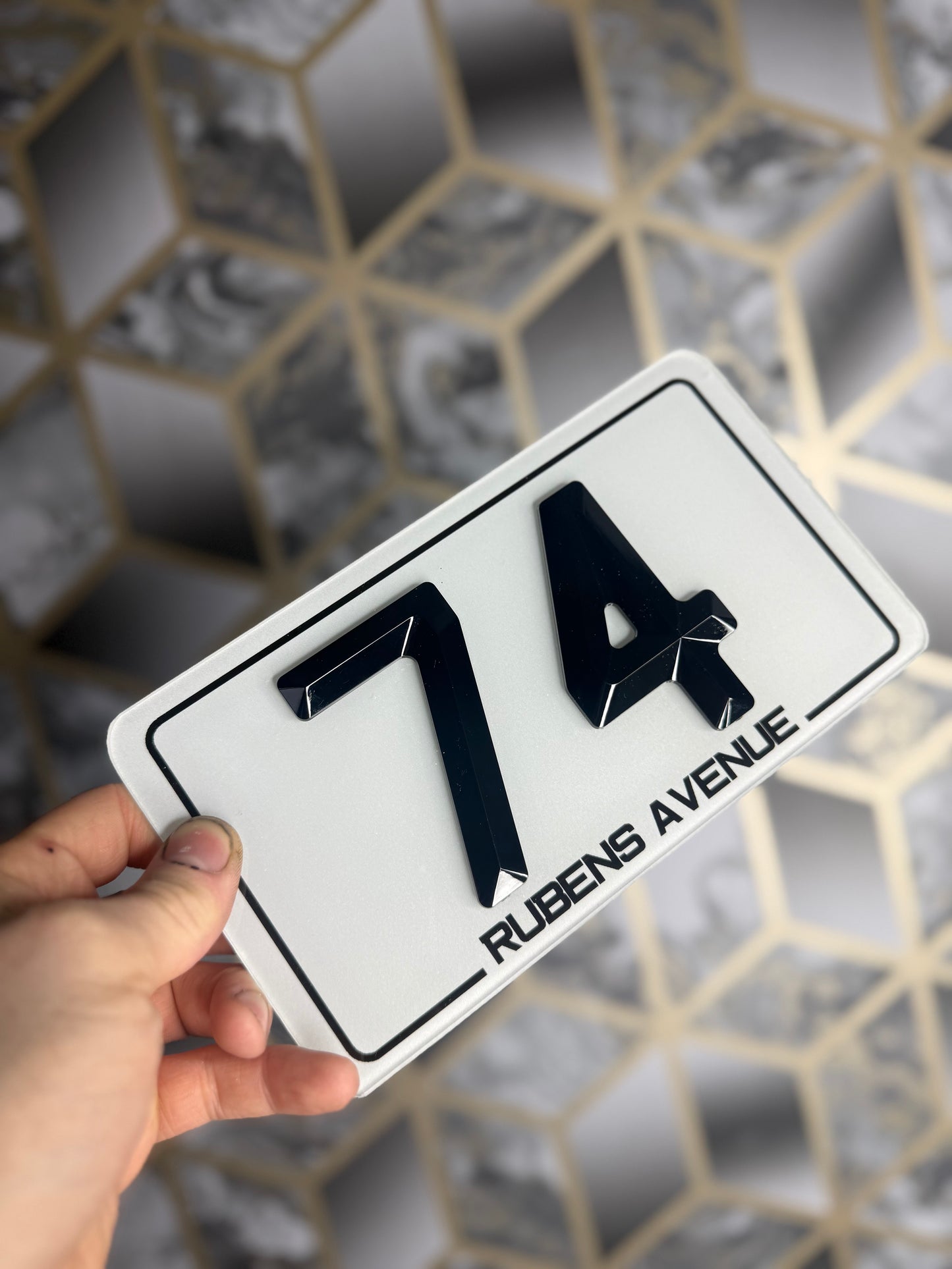 Number Plate Style House/ Door plaque