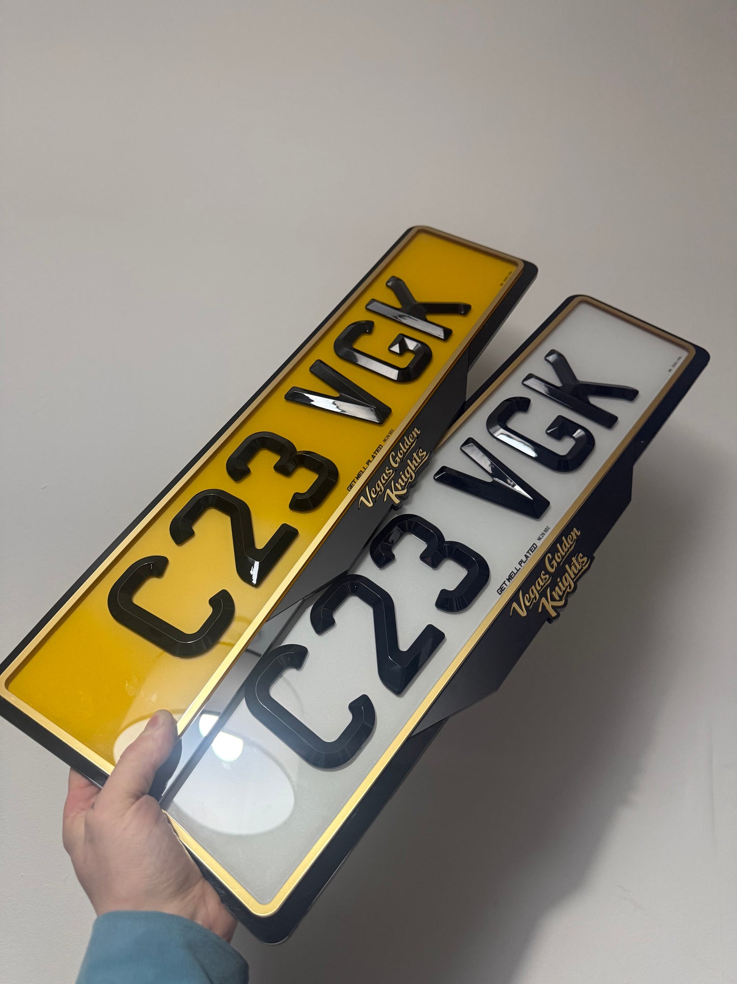Ultimate Custom Number Plate + Luxury Number Plate Surround / Holder Set