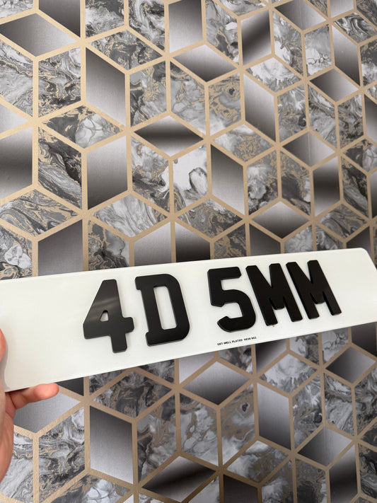 4D 5MM Show Plates - Not For Road Use