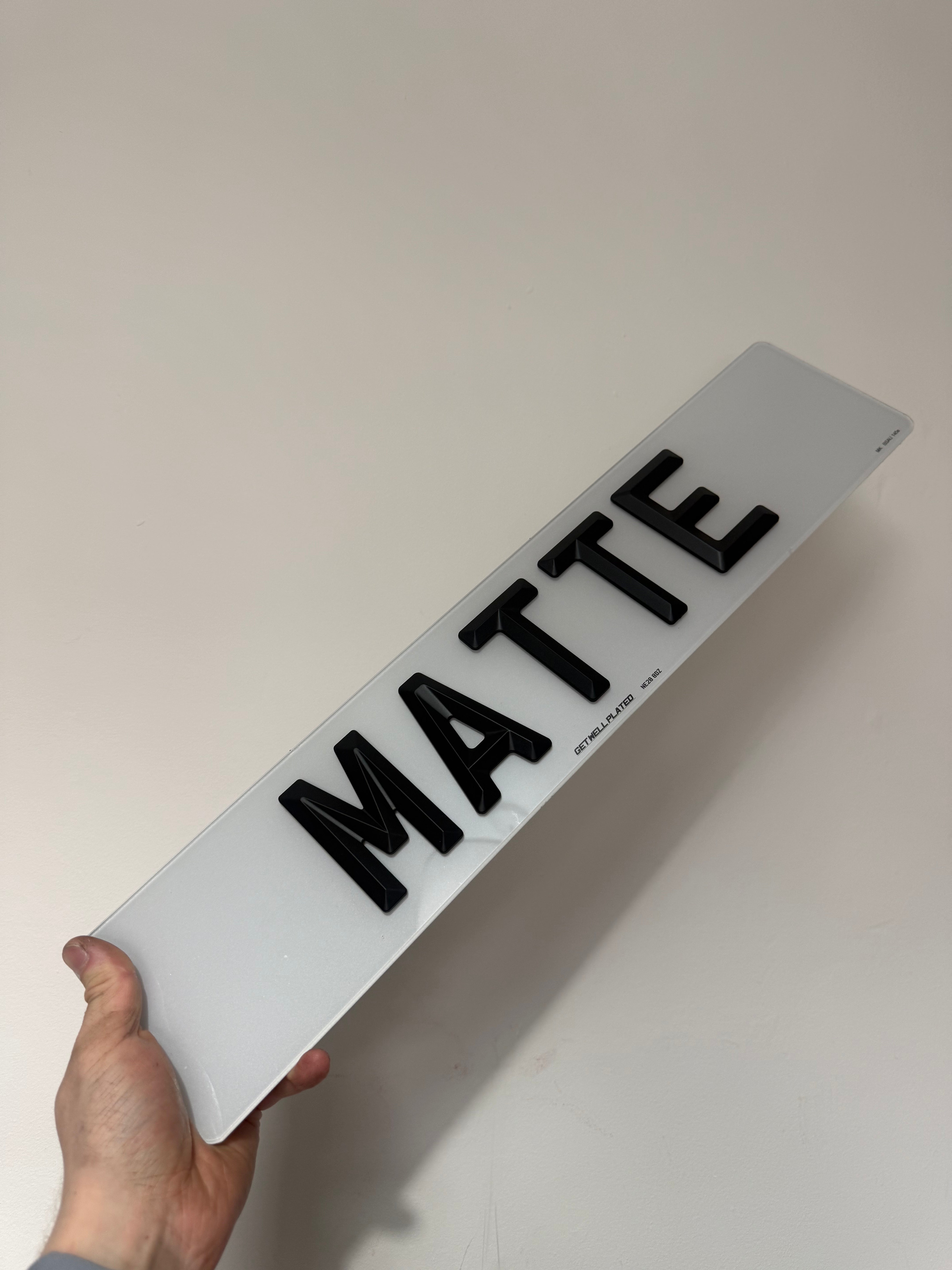 4D Bevel/ Retro Matte Number Plates – Get Well Plated