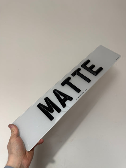 4D Bevel/ Retro Matte Number Plates