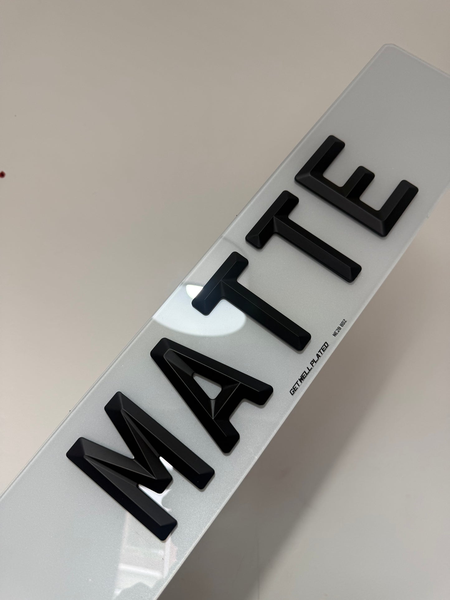 4D Bevel/ Retro Matte Number Plates