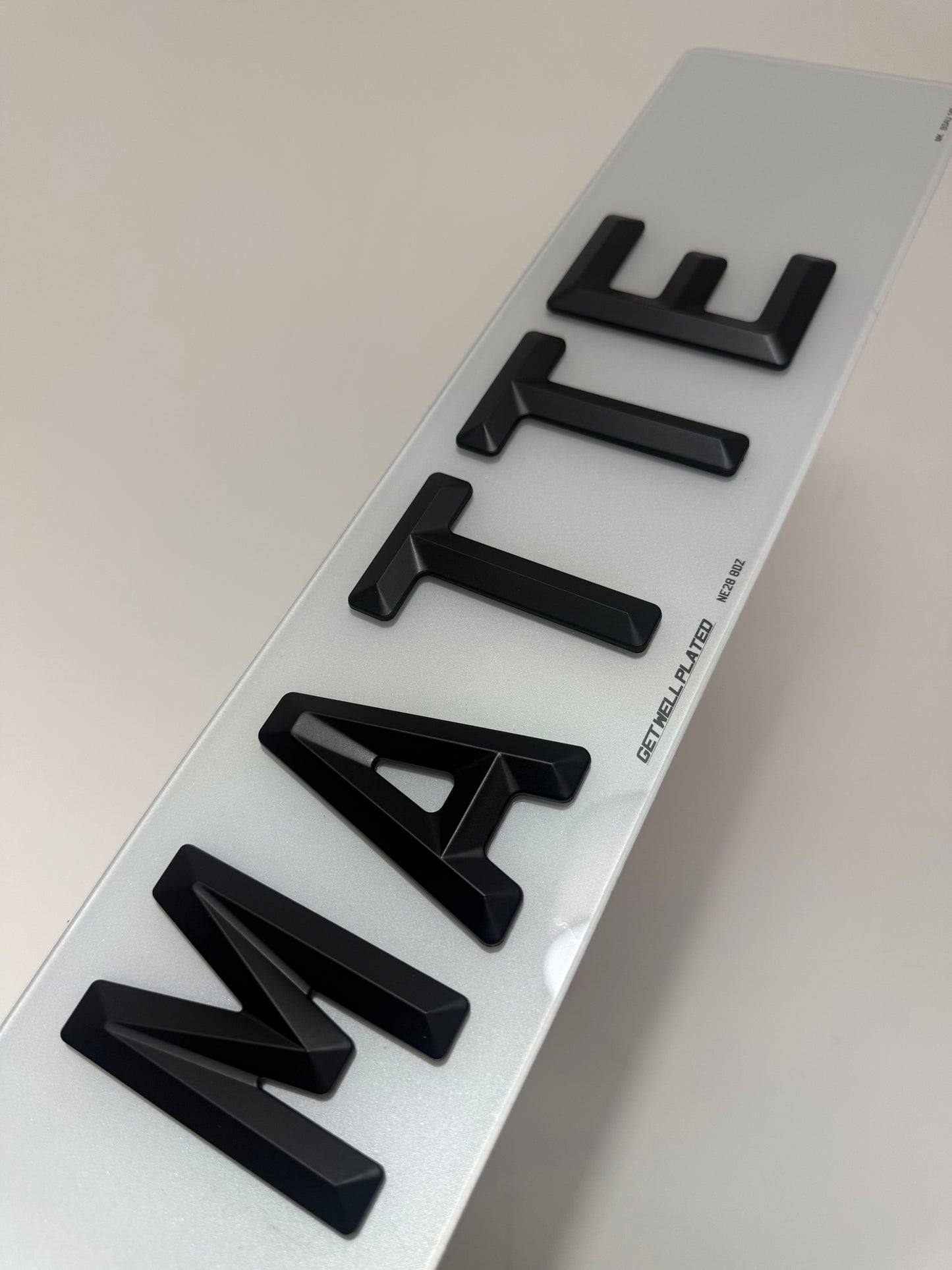 4D Bevel/ Retro Matte Number Plates